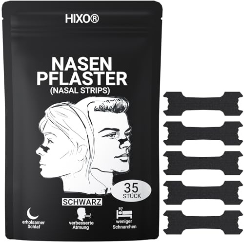 35x Schwarze Premium Nasenpflaster „Black Edition“ | Nasenstrips für freie Atmung im Alltag, in der Nacht & beim Sport – hautfreundlich, ohne Wirkstoffe