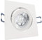 trendlights24 Carree-C LED Decken Einbaustrahler 3er Set 7W dimmbar 50° 230V GU10 eckig Weiß - Warmweiß - Einbauleuchte schwenkbar