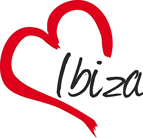 Werbetechnik Sotirios Papoutsis Auto Aufkleber Ibiza Herz Insel Spanien ca.9x9cm konturgeschnitten