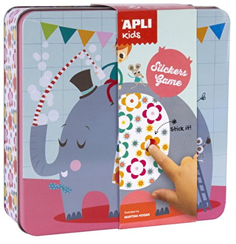 APLI apli14534 Design von Martina Hogan Aufkleber Spiel in Blechdose