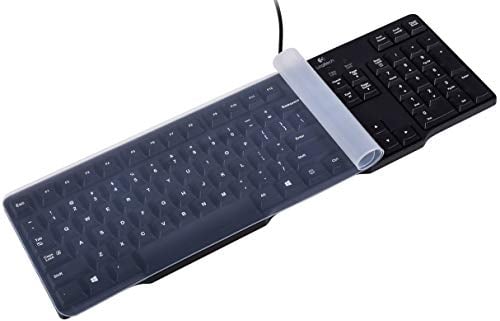 Universal Clear Waterproof Anti-Dust Silicone Keyboard Protector Cover Skin for Standard Size PC Computer Desktop Keyboards (Size: 17.52 x 5.51)