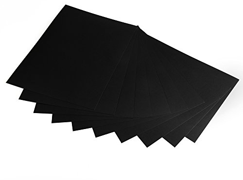 ewtshop® 50 Blatt Fotokarton, Bastelkarton schwarz, DIN A4, 300 g/m², Format 21,0 x 29,7 cm, schwarz durchgefärbt ohne helle Kanten, alle Seiten schwarz, feine Oberfläche