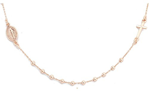 AMEN Halskette Rosenkranz Silber Rosé CROR25 Damen Schmuck, Silber, Kein Edelstein