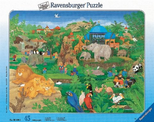 Ravensburger 06690 - Im Tiergarten, 45 Teile Rahmenpuzzle