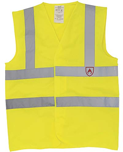 Yoko Flame-Retardant Hi-Vis Sleeveless Waistcoat (L) (Yellow)