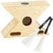 Meinl HTOPCAJ3NT Hybrid Slap-Top Cajon mit Bongo + keepdrum Nylon Besen Jazz Brush