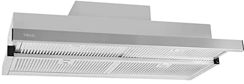 Teka CNL 9815 PLUS - Campana Extensible 90 cm, Motor de Doble Turbina EcoPower, 5 Velocidades + Intensiva, Programador del Tiempo de Aspiración, Barra de Iluminación LED, Color Acero Inoxidable