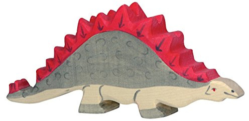 cama24com Stegosaurus Dinosaurier Dino Holzfigur Holzspielzeug von Holztiger mit Palandi® Sticker