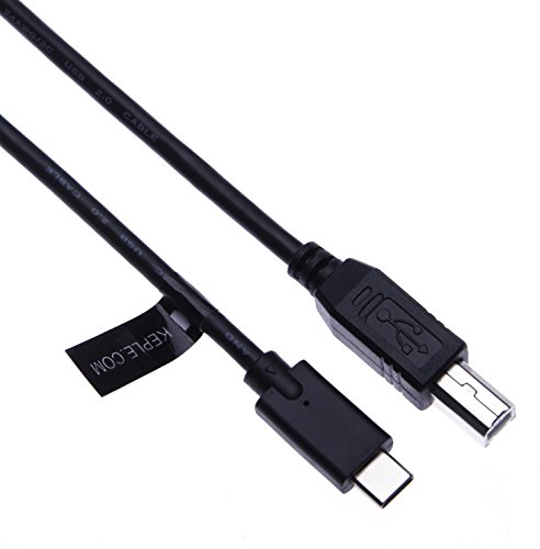 USB C a USB B Impresora Cable Compatible con HP Deskje, Officejet, LaserJet, Photosmart, Envy, Lexmark, Samsung, Mac Book Google Chromebook Pixel Lenovo Yoga 900 Dell XPS ASUS Zenbook Tipo C (3m)