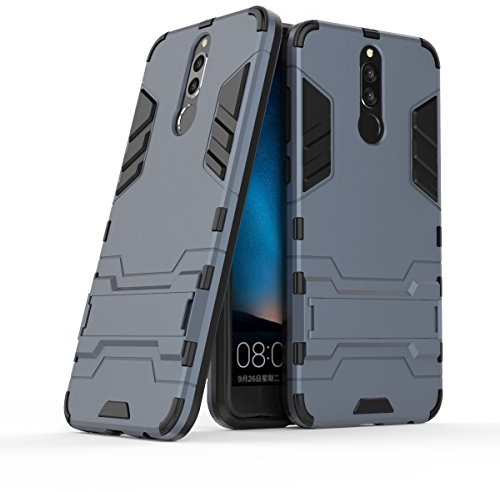 CHcase Huawei Mate 10 Lite Funda, 2in1 Armadura Combinación A Prueba de Choques Heavy Duty Escudo Cáscara Dura PC + Suave TPU Silicona Rubber Case Cover con Soporte para Huawei Mate 10 Lite -Black
