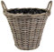 Dekorativer Pflanzkorb mit Henkel Rattankorb D 39 cm Pflanzschale Blumenkorb Blumenschale Korb