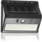 com-four® Solar-LED-Wandleuchte, Solar Aussenleuchte aus wetterfestem Kunststoff, mit Dämmerungssensor, Bewegungsmelder und An-/Aus-Schalter