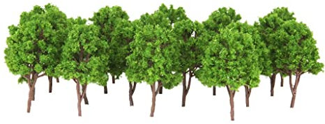 Lotti 20 Modello di Albero in Plastica in Scala 1/160 N per Parcheggi