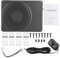 Tbest Subwoofer de Coche, Altavoz de Caja de Graves Subwoofer de Coche Amplificador Delgado Altavoz de Caja de Graves Dispositivo de o Debajo del Asiento 10in 12V 800W