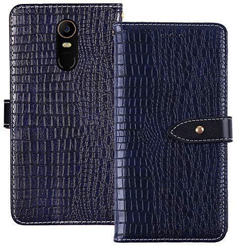 YLYT Flip Case Etui Blau Leder Tasche Schutz Hülle Für TP-Link Neffos X1 Max 5.5 inch Handy Horizontale Standfunktion Magnetverschluss Strapazierfähiger Cover
