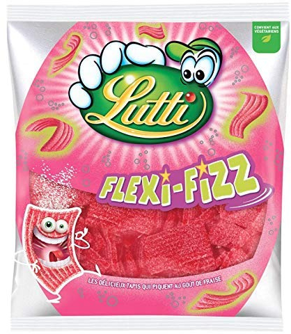 LUTTI - Flexi-Fizz Fraise 225G - ( Lot De 4 )