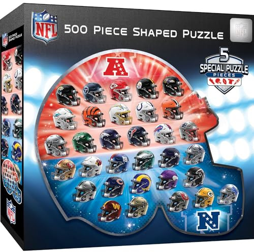 MasterPieces Sport-Puzzle für Erwachsene, NFL-Helm-Form, 63,5 x 55,9 cm, 500 Teile
