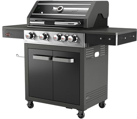 Fornetto Ranger Pro 410 Gasgrill - Ideal für Feiern mit bis zu 12 Personen | Grillsmart Tech für gesünderes Essen | Grillhaube mit Sichtfenster aus gehärtetem Glas und Insultouch Wärmespeicher