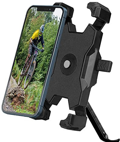 WUBAYI Motorrad Handyhalterung für Rückspiegel - Abnehmbar Universalhalter für Smartphones 3,5-6,8 Zoll (8,9-17,3 cm)