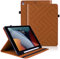 Funda para iPad 9,7 Pulgadas (6.ª/5.ª Generación) iPad 2018/2017, iPad Air 1/ Air 2 Carcasa Cuero PU Flip Estuche Case con Soporte y Auto-Sueño/Estela - Marrón