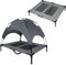 FIVMEN Hundebett mit Baldachin Hundeliege Outdoor 2 in 1 Haustierbett Hundesofa Erhöhtes Katzenliege Katzenbett für Katzen und Kleine Große Hunde, 92x76x92cm