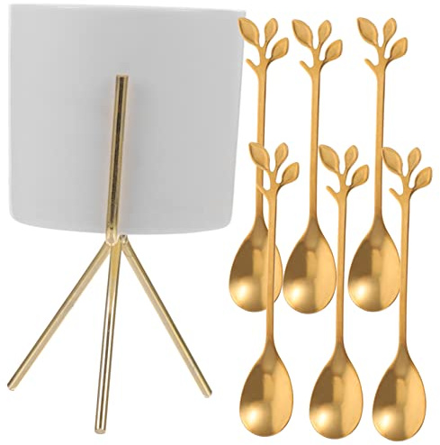 TOPBATHY 1 Jeu pot de rangement pour couverts choix de martini décor en marbre pot conservation pot de conservation ustensiles argenterie organisateur de cuillère de bureau porte-cuillères