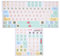 Mechanical Keyboard Sticker Cute Clear Pattern PVC Keyboard Sticker for Universal Desktop PC Applicable to Most Mechanical Keyboards