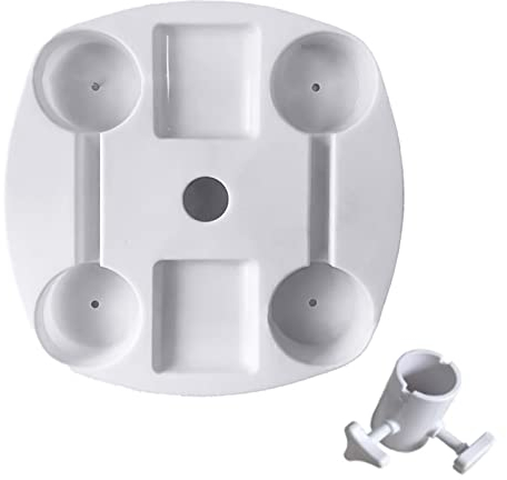 karelwui Ombrellone da spiaggia vassoio da tavolo ombrellone portabicchieri porta snack bevande resistente alle intemperie tavolo da spiaggia per spiagge piscine patio giardino portatile comodo