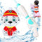 Wasserpistole Kinder mit Tankrucksack, 2200ML Hund Patrol Wasserspritzpistole, Verstellbaren Riemen Wasserpistole Große Reichweite 6-10 Meter, Wasserspielzeug für Sommer, Strand, Pool, Gartenparty (A)