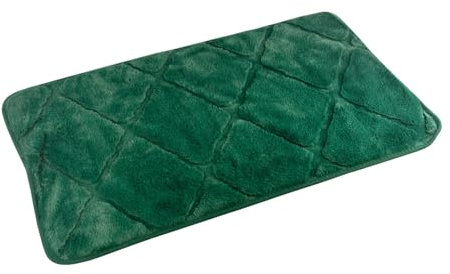 Euromat Badematten Badset Badgarnitur Rutschfester Polyester Badteppich Maschinenwaschbar Wasserabsorbierend (Muna Grün, 1 Stück Badteppich)