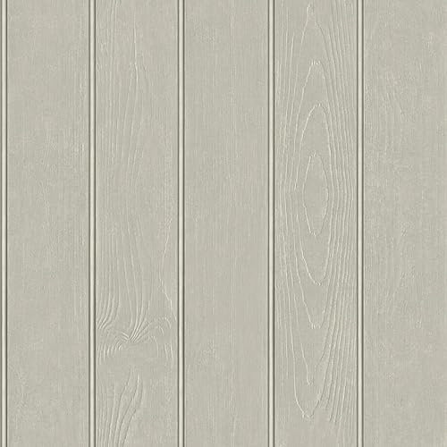 Papier peint gris avec perles en bois – Moderne, réaliste, contemporain et tendance – Mur élégant
