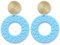 KBRPEY Ohrringe Damen Mädchen Boheme Style Geometrische Ohrringe Bunt Hängend Metal Vintage Modeschmuck Geschenke Zubehör (Blau)