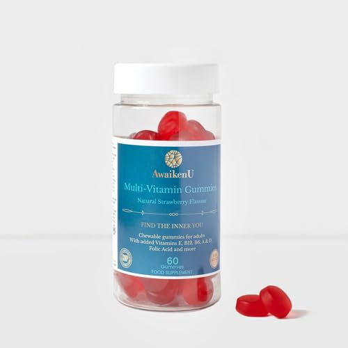 AwaikenU - Multivitamin Gummies – 2 Months Supply -60 Gummies for Men & Women with 12 Essential Vitamins & Minerals for Immune Support, Energy Boost, Skin Health & Overall Well-Being