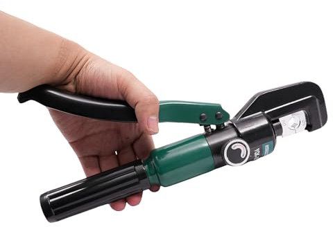 Pinza crimpatrice idraulica a mano con 8 paia di calci, impugnatura ergonomica per alluminio, plastica, PEX, tubi multistrato e estremità del filo.