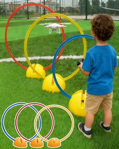 Drohne Hindernisvermeidung Tragbares Drohnen-Hindernisparcours-Set für Kinder, Quadrocopter-Spiel-Loop-Gate-Set 1er-, 2er-, 3er-Pack, RC-Flugzeug-Renntrainingsset für Drinnen und Draußen(40cm/15.7in)