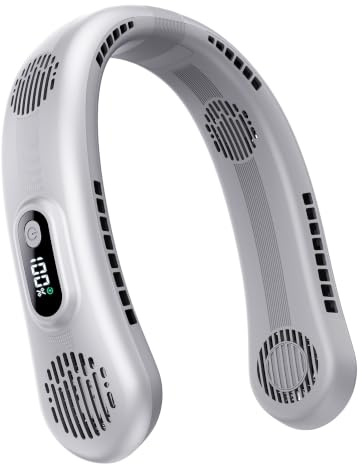 EYERZ Ventilador de cuello portátil mejorado, cuello personal manos libres, portátil, silencioso, recargable, regalos para mujeres y hombres