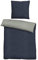 biberna 0840500 Wende-Bettwäsche Garnitur mit Kopfkissenbezug, 2 Stück, Melange-Flanell 1x 135x200 cm + 1x 80x80 cm, marine