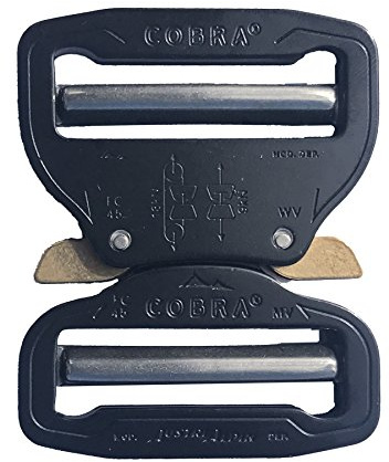 AUSTRIALPIN 45mm 1.75 Black Cobra Buckle Male + Female Adjustable XL Clips FC45KVV-XL