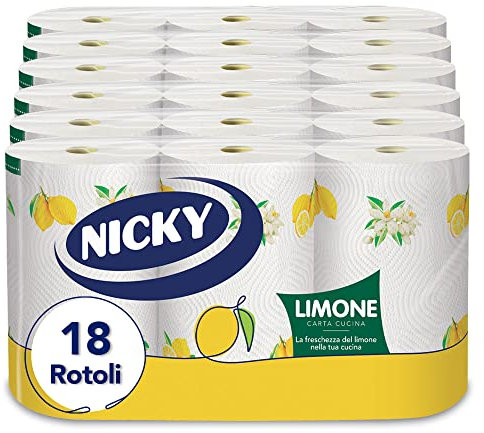 Nicky limón Asciugatutto – Paquete de 3 x 6 rollos