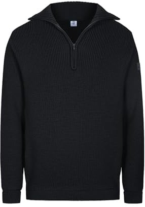 HANSEHELD Herren Troyer Merino Wolle - Schwarz 52 - GOTS