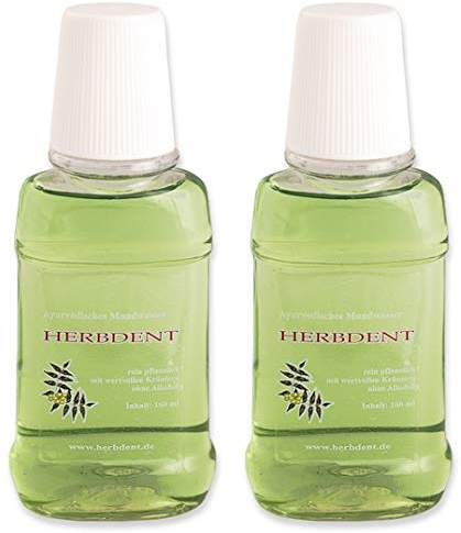 Herbdent Ayurvedisches Mundwasser - Mild und ohne Alkohol - 160 ML (2 x 160 ml)