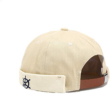 YAMEE Docker-Cap Docker Mütze Seemannsmütze Hafenmütze Herrenmütze Bikercap Hat Wandermütze Dockercap Kopfbedeckung Seemannskappe(Kopfumfang Größenverstellbar)