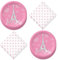 Paris Party Supplies Papier-Dessertteller und Getränke-Servietten, französische Lilienlilie, I (Heart) Paris, 16 Teller und Servietten