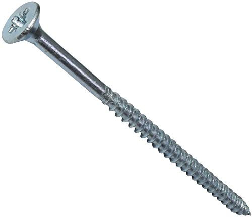 AERZETIX - Lot de 100 - Vis à Bois - Ø4x70mm - en Acier Zingué Métal - Tête Fraisée - à Empreinte Cruciforme Pozidriv - Couleur Argent - C44815