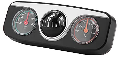 Autokompass, Fahrzeugkompass Auto Kompass Universal Kompass, 3-in-1 Auto LKW Armaturenbrett Navigationsrichtungs Kompass Thermometer Hygrometer