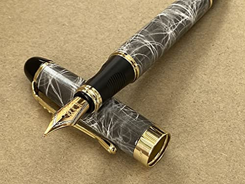Rhapsody Jinhao x450 Füllfederhalter, 0,5 mm, mittelfeine Spitze, grauer Marmor