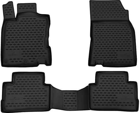WALSER XTR Gummi Fussmatten Auto für Nissan Qashqai 2 SUV (J11) 11/2013-2021, 100% passgenaue Auto Fußmatten, robuste Universal Fußmatte Auto, Gummimatten Auto, Auto Fussmatten Gummi