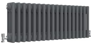 Traditional 3 Column Central Heating Radiator Horizontal Rads Cast Iron Style Anthracite 300x830mm