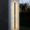 HMAKGG LED Wandlampe Aussen Mit Bewegungsmelder Wasserdicht IP65 Aluminium Wandbeleuchte Anthrazit Wandbeleuchtung Innen & Außen für Terasse/Garden/Korridor (Warmweiß),38w/120cm