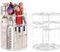 LucyStudio Organisateur de Maquillage Clair 360° Rotatif Réglable Présentoir Cosmétique Grande Capacité Maquillage Rangement Salle De Bains Étagères Comptoir Organisateur Cosmétique de Stockage